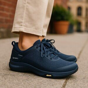 *New Dansko Makayla Mesh Sneakers Womens Size 40 Blue Comfort Lace Up Walking